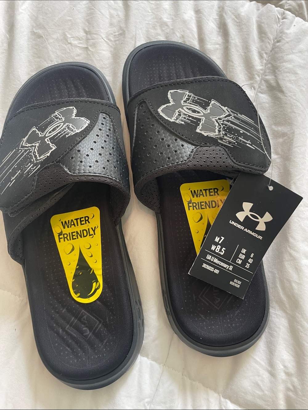 Under Armour Black unisex Water-Friendly Slide Sandals